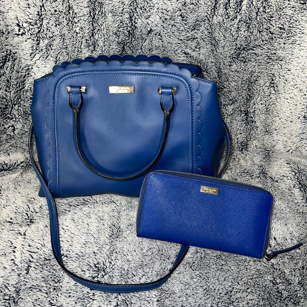 Kate Spade blue handbag. Leather.